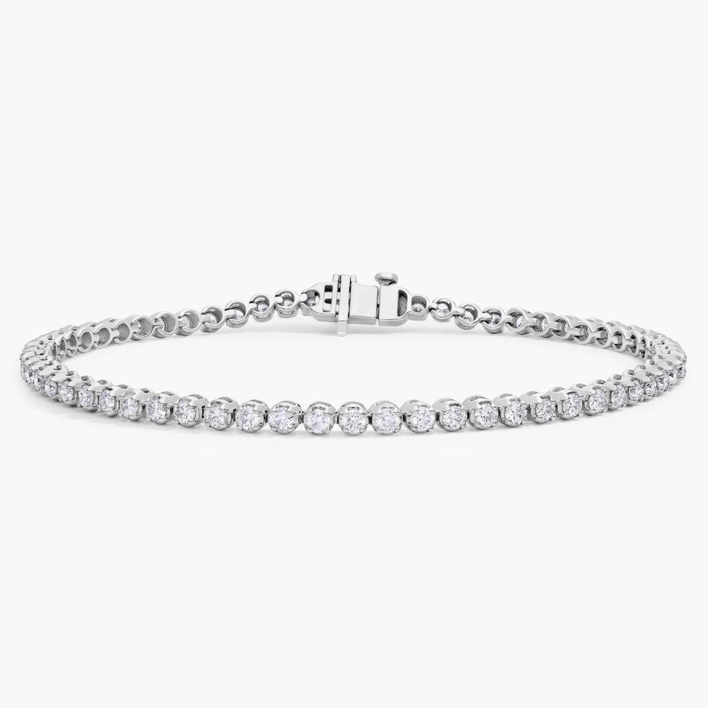 7 " Four Prong Lab-Grown Diamond Tennis Bracelet In 14k White Gold (2 Ct. - F-G / VS2-SI1)