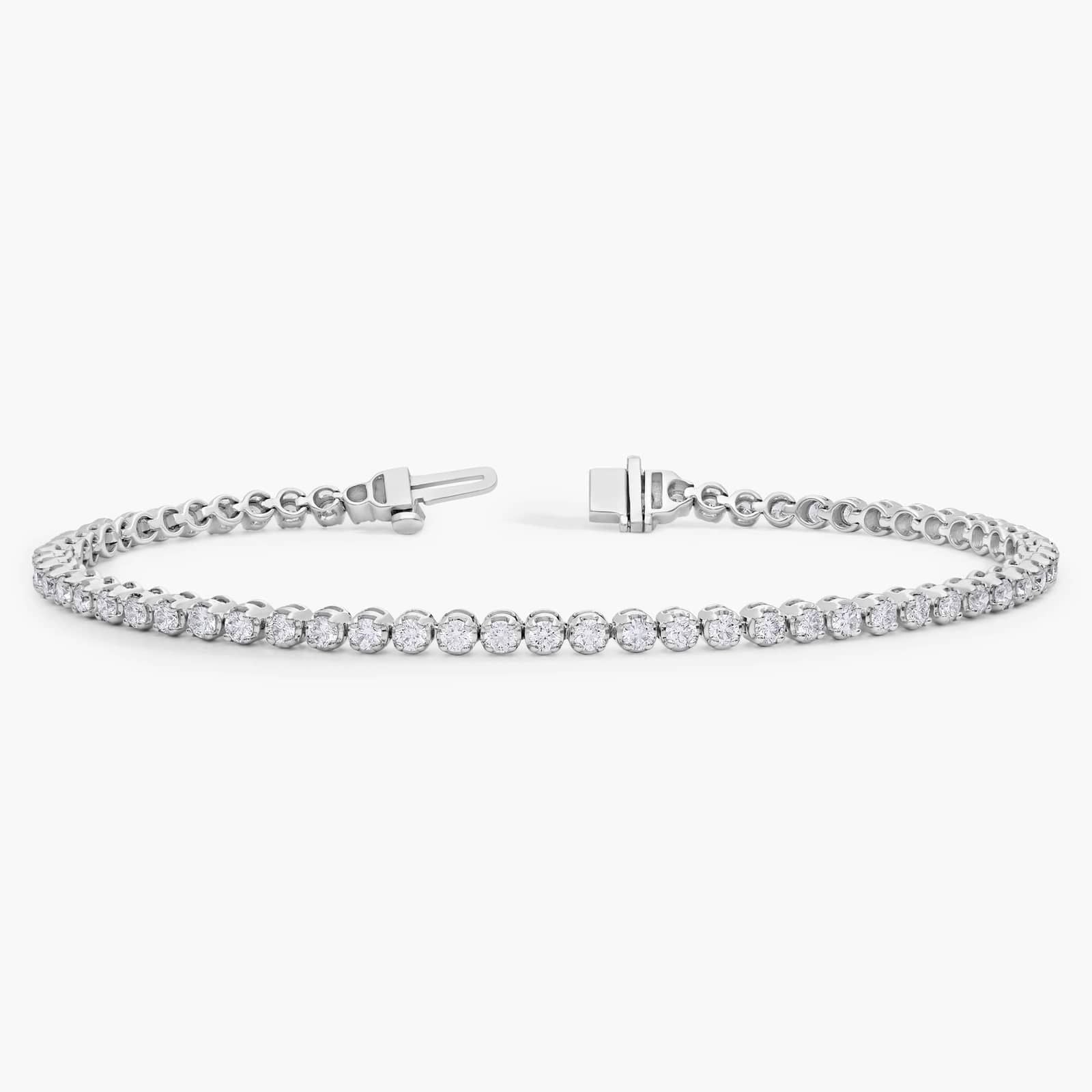 7 " Four Prong Lab-Grown Diamond Tennis Bracelet In 14k White Gold (2 Ct. - F-G / VS2-SI1)
