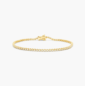 Petite Tennis Bracelet With 1 CTW Diamonds In 14K Yellow Gold