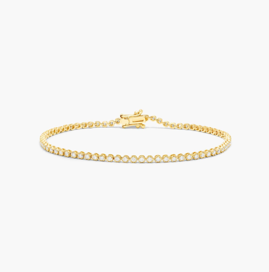 Petite Tennis Bracelet With 1 CTW Diamonds In 14K Yellow Gold