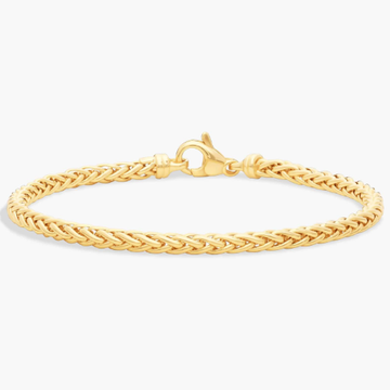 7.5" Wheat Chain Bracelet in 14k Italian Yellow Gold (3.1 mm)