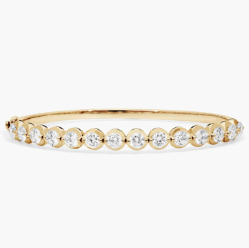 Illusion Bangle Bracelet With Lab-Grown Diamonds In 14K Yellow Gold (6")