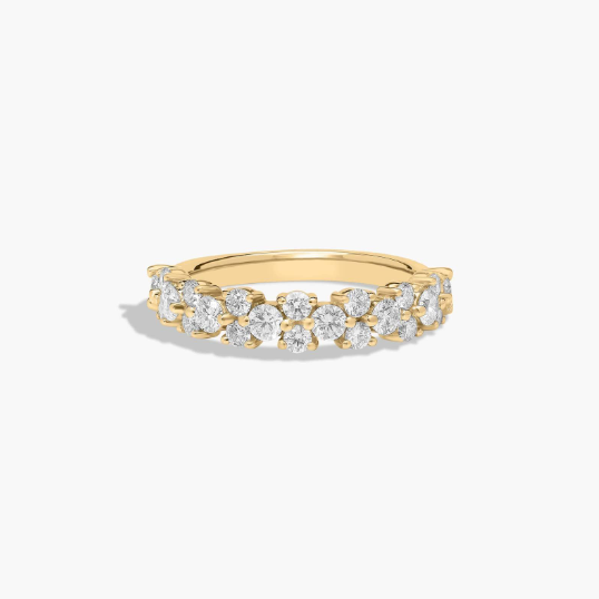 Butterfly Diamond Wedding Ring In 14K Yellow Gold (2.00mm)