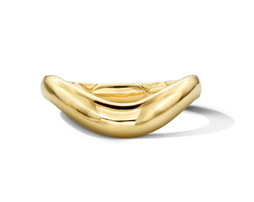 Sculpted Wave Band 14K