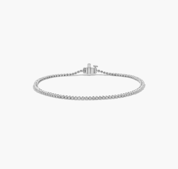 Tennis Bracelet With 1 CTW Lab-Grown Diamonds In 14K White Gold (8")