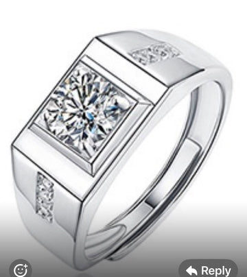 Dave- Silver setting for 2ct blue diamond, size 8.5