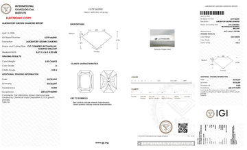 2ct Radiant Cutting loose diamond. d-E, Vs-vvs