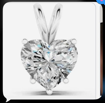 Melissa - hear pendant  2ct / 10k