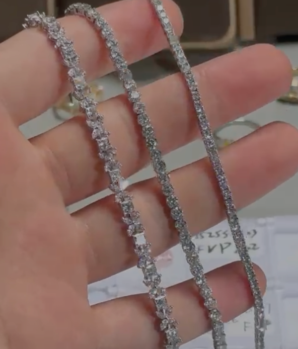 Nico-yellow round diamond S925 bracelet