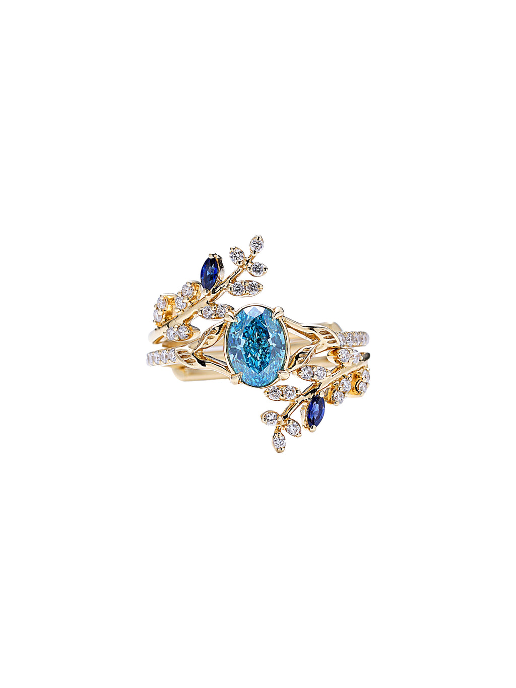 Blue Diamond Ring combination