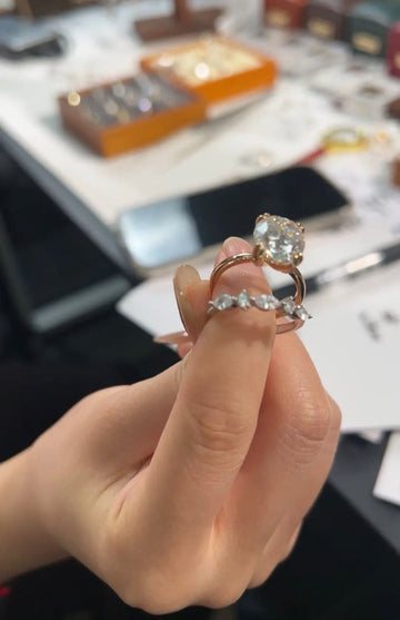 Steph, Rest pay to 4ct oval ring and marquis Band
