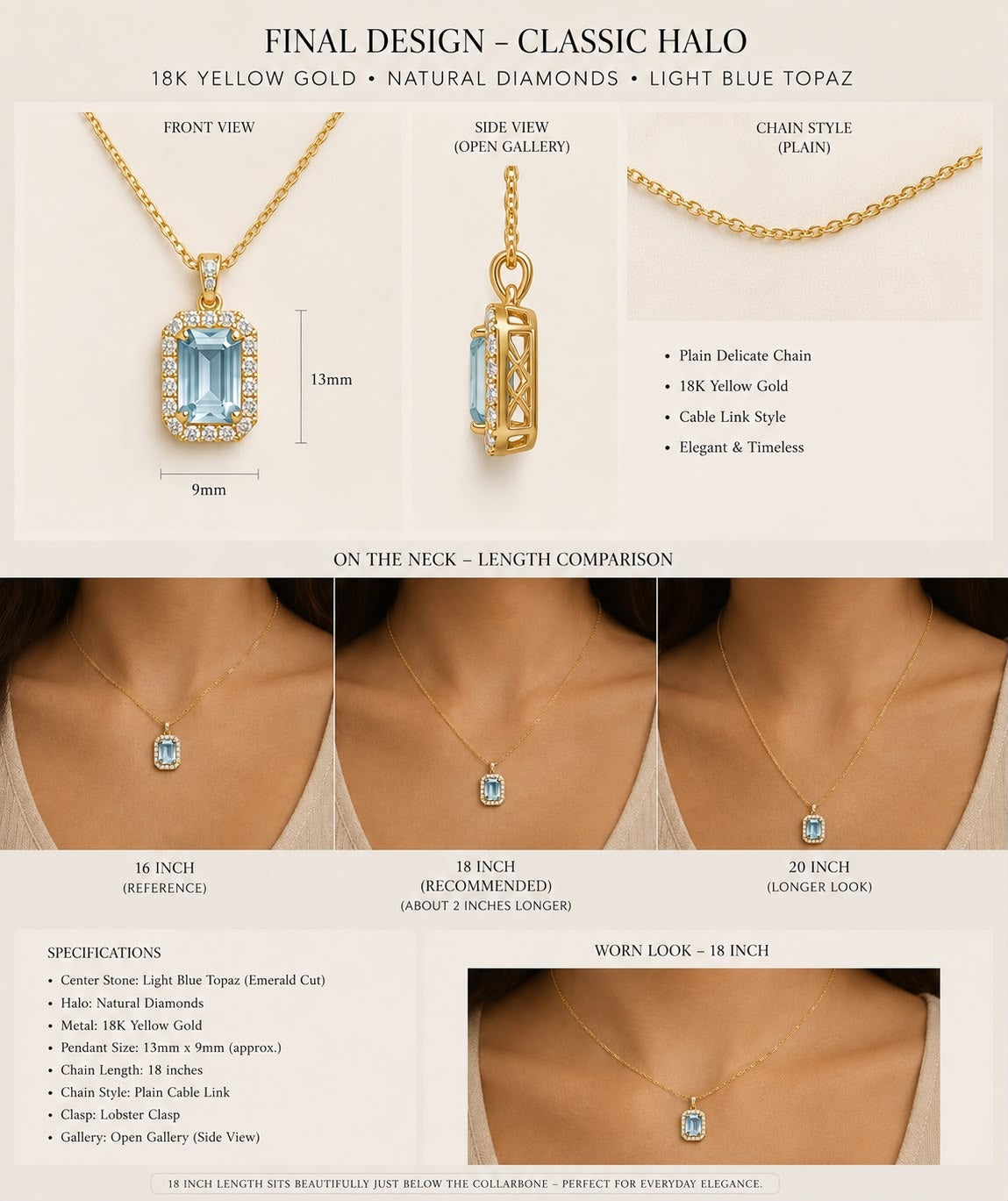 Micheal deal  -1ct  blue diamond jewelry 18k gold
