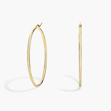 Large Hoop Earrings in 14k Yellow Gold (2 x 50 mm)