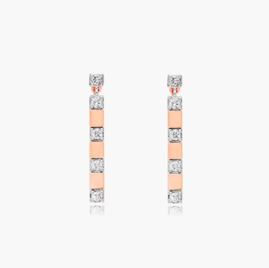 Abyss Lab-Grown Diamond Drop Earrings 14K Rose Gold