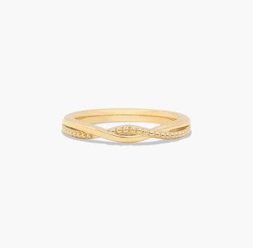 Vintage Ribbon Diamond Wedding Ring In 14K Yellow Gold (2.00mm)