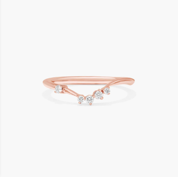 Scattered Blooms Diamond Wedding Ring In 14K Rose Gold (2.00mm)