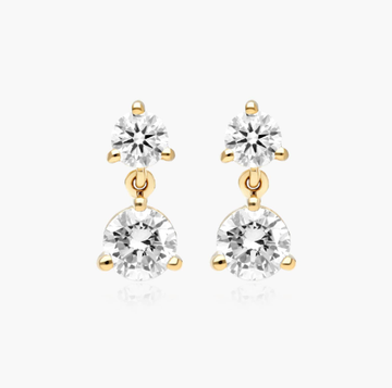 Drop Lab-Grown Diamond Stud Earrings In 14K Yellow Gold