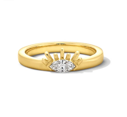 Diamond Evil Eye Ring 14K