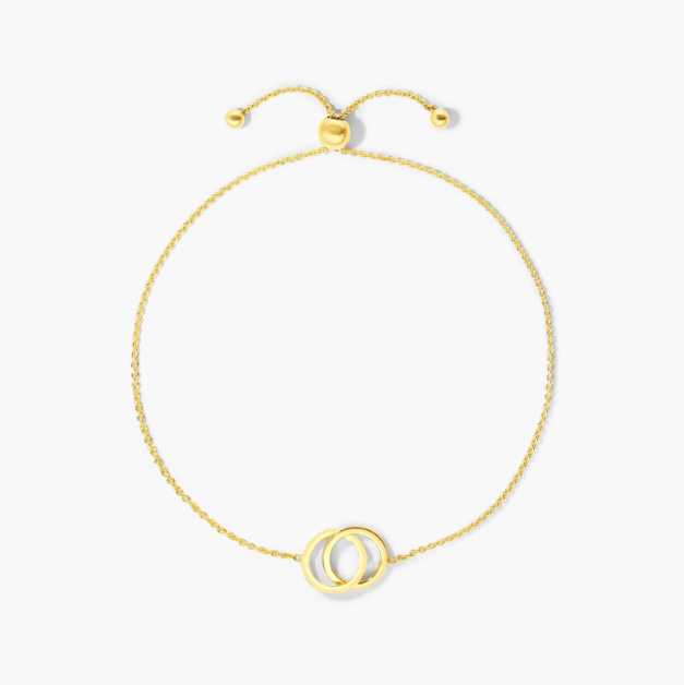 Union Circles Bolo Bracelet In 14K Yellow Gold