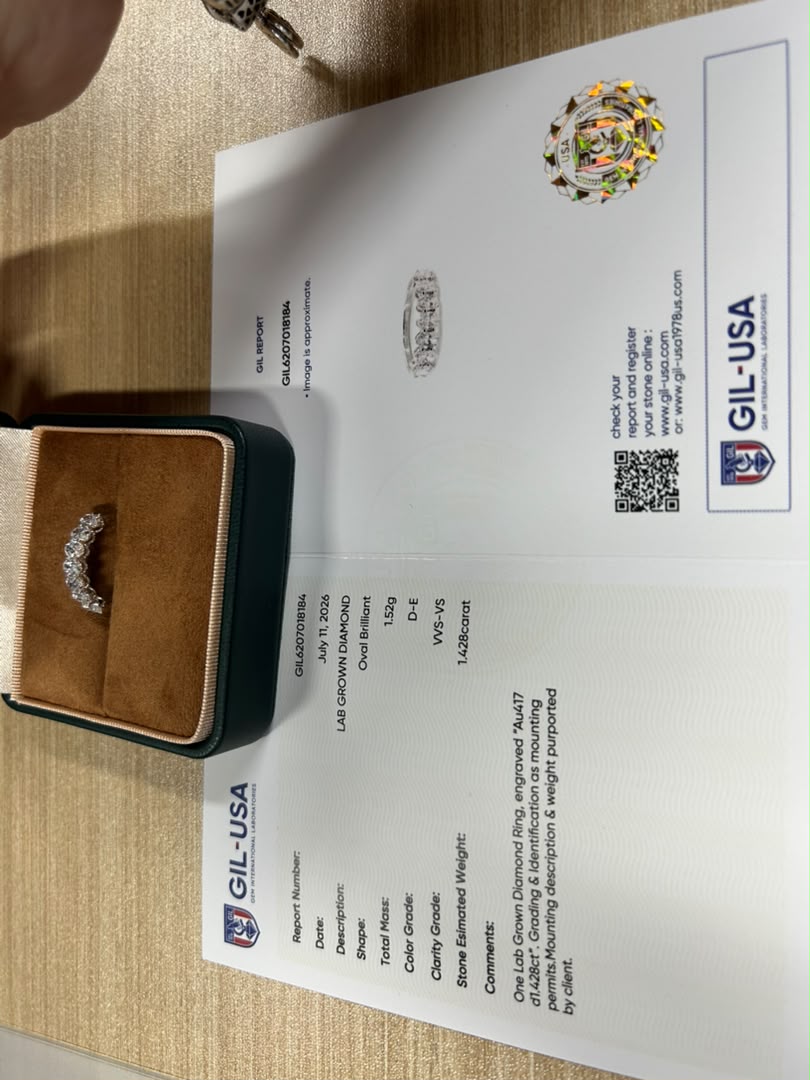 Not Rach-0.2ct Oval-Cut Eternity Band in 10K White Gold