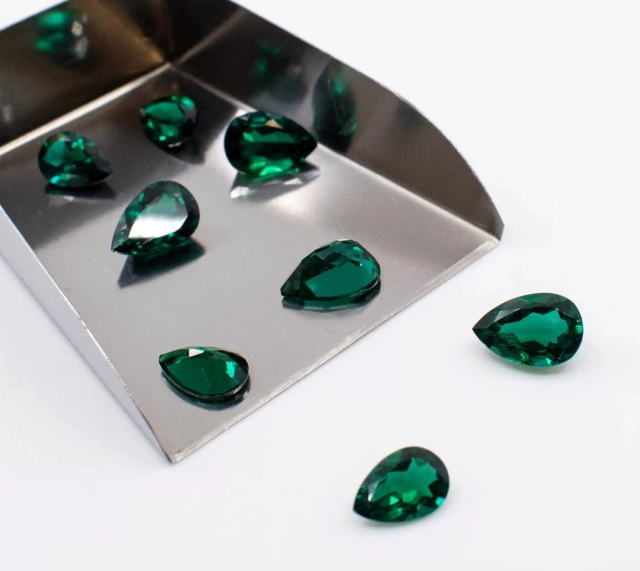 James-Lab-grown Emerald in silver ring