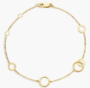 Mini Circle Bracelet in 14k Yellow Gold (1 mm)