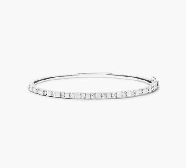 Abyss Bangle Lab-Grown Diamond Bracelet In 14K White Gold