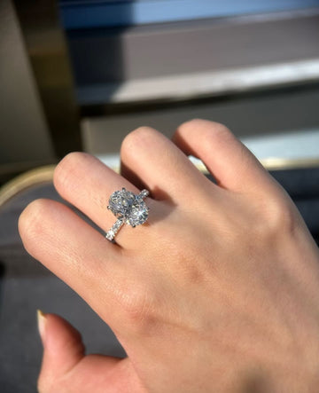 Sara-5ct oval 10k pave ring+Free jewery+free shipping