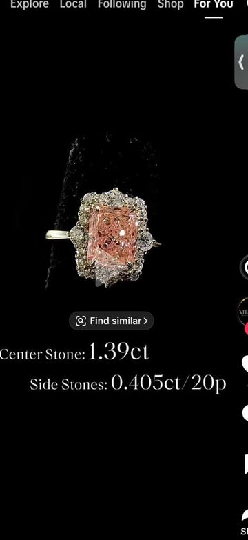 Tammy-pink accent stones and the 10k gold setting+925 sliver  necklace+10k setting