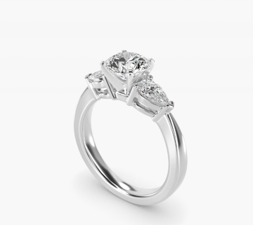 Classic Pear Shaped Diamond Engagement Ring in Platinum (1/2 ct. tw.)