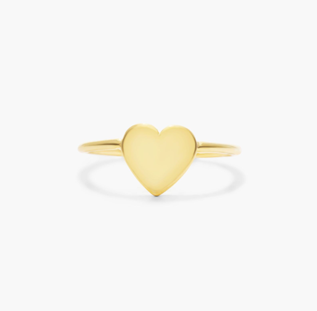 Heart Wire Ring In 14K Yellow Gold