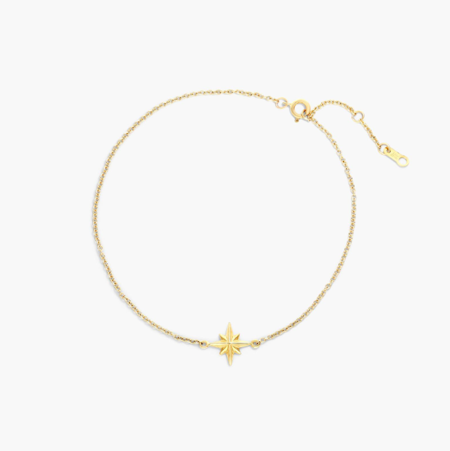 North Star Bracelet In 14K Yellow Gold