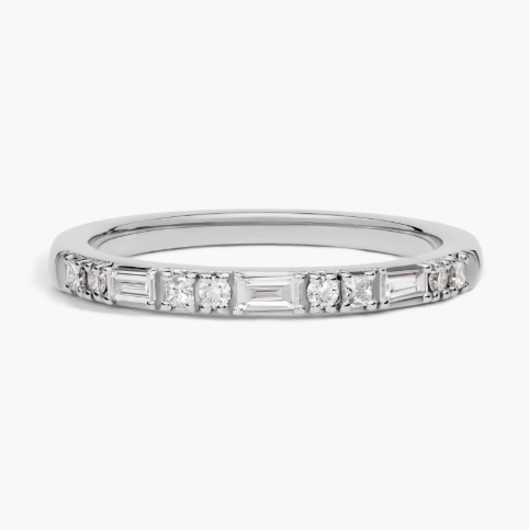 Dot Dash Diamond Ring in 14k White Gold (1/4 ct. tw.)