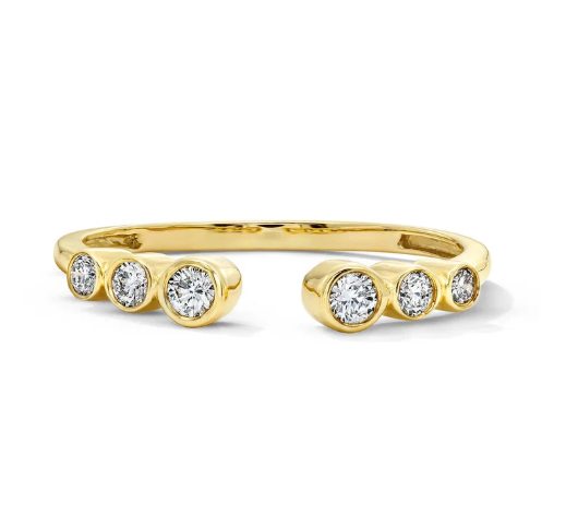 Open Bezel Diamond Ring 18K