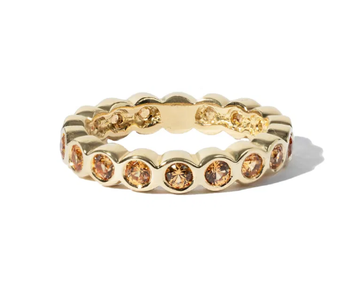 Yellow Sapphire Bezel Eternity Band (1.08tw) 18K