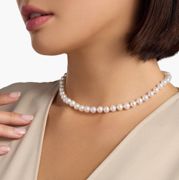 16" Freshwater Cultured Pearl Strand Necklace in 14k Yellow Gold (7.0-7.5mm)