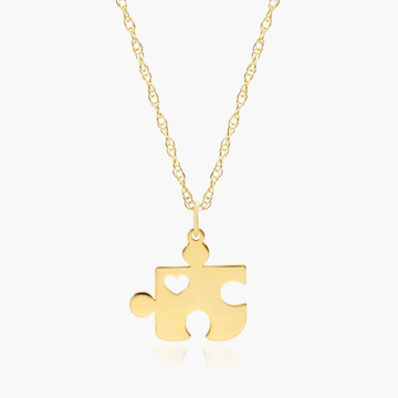 14K Yellow Gold Puzzle Necklace