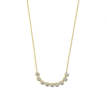 Hexagon Bezel Illusion Diamond Necklace 14K