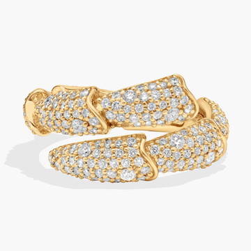 Pave Snake Layered Ring in 14k Yellow Gold (1 1/2 Ct. Tw.)