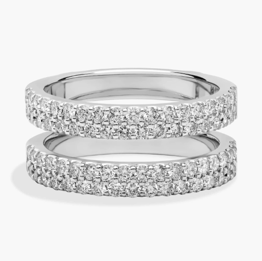 Two Row Pavé Diamond Ring Insert in Platinum (1 ct. tw.)