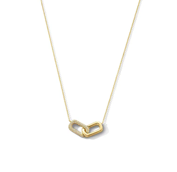 Yellow Gold Diamond Link Necklace
