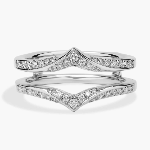 Pointed Diamond Insert in 18k White Gold (1/4 ct. tw.)