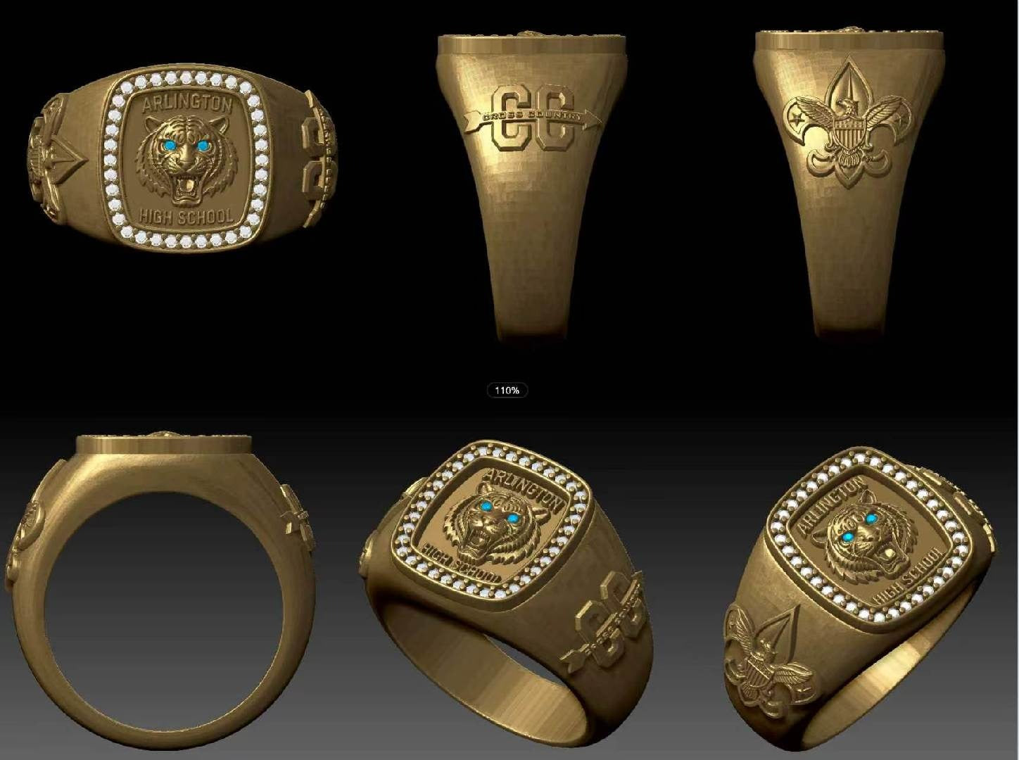 Vip Lesls-10K Custom Ring-size 8
