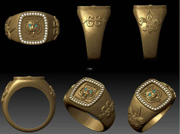 Vip Lesls-10K Custom Ring-size 8
