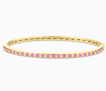 1.55 Carats Natural Pink Sapphire Bangle