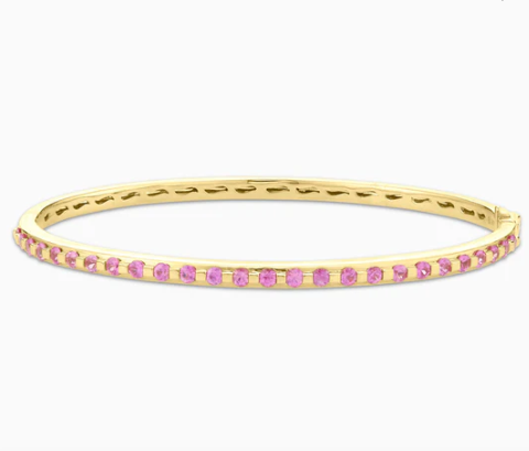 1.55 Carats Natural Pink Sapphire Bangle