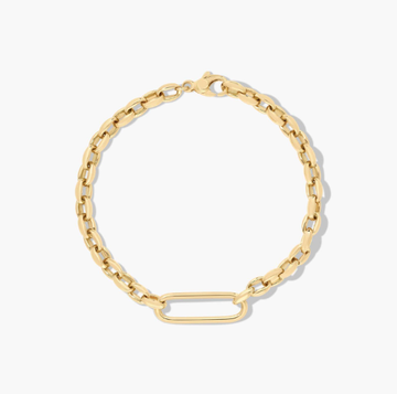Golden Hour Elongated Oval Link Bracelet In 14K Yellow Gold
