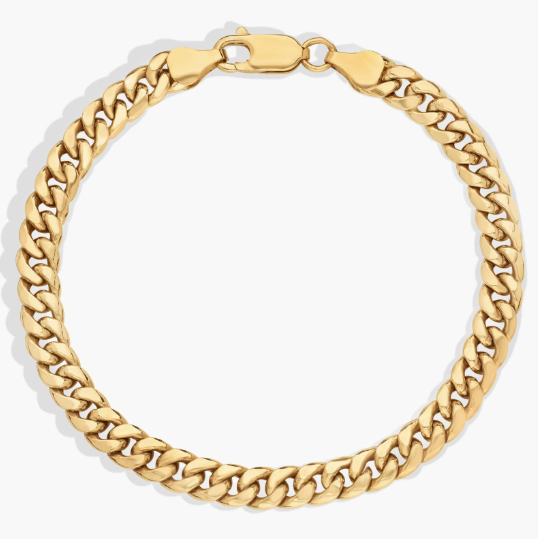 8" Men's Miami Cuban Link Bracelet in 14k Yellow Gold (6 mm)