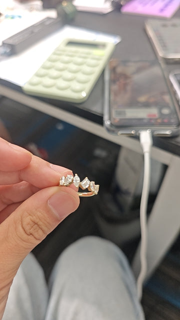 Tammy Tran-14k multiple ring size 6 white gold