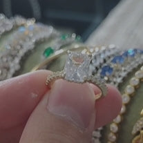 Deposit -3ct 14K White Gold Radiant-cut(delicate gift+IGI+GIL)